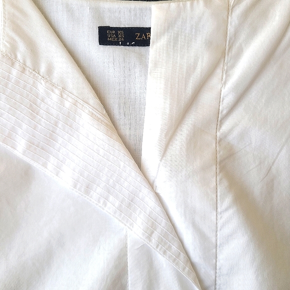 Zara Basic shirt sleeves white dress XS - Picture 3 of 7